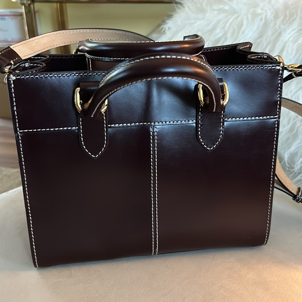 Dooney and Bourke Handbag - Bordeaux Color with Dust Bag - Picture 5 of 15